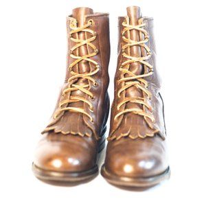 Vintage Justin Roper Boots Leather Sz 6C